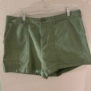 Patagonia Women's Olive Green Cotton Shorts - Hit the trails or Dress up